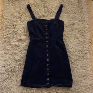 Blue Corduroy Over Dress